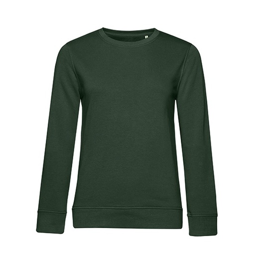 Bluza Dresowa Damska Klasyczna Bawelna Organiczna BCWW32B - Forest Green