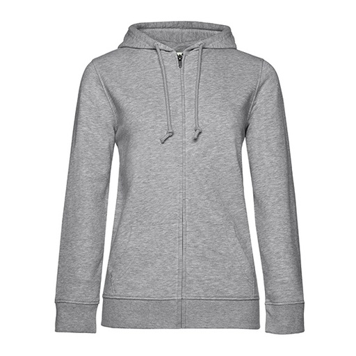 Damska bluza z kapturem na zamek BCWW36B - Heather Grey