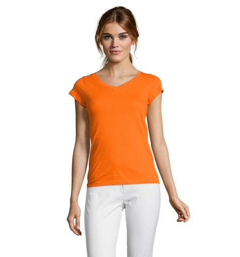 MOON Damski T-SHIRT 150g - pomaranczowy