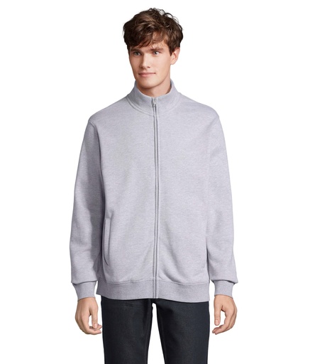 COOPER FULL ZIP SWEAT - szary melanż 2