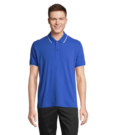 PALERMO POLO SHIRT - królewski niebieski/biały