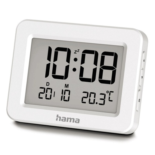 Budzik elektroniczny Hama Kos - biały
