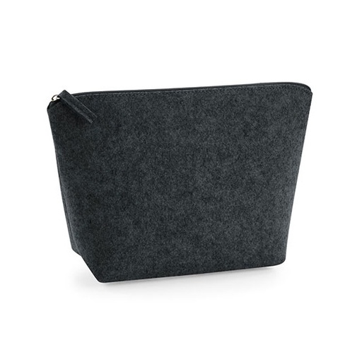 Filcowa kosmetyczka zapinana na zamek BG724 - Charcoal Melange