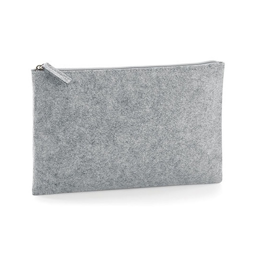 Saszetka filcowa na zamek BG725 - Grey Melange