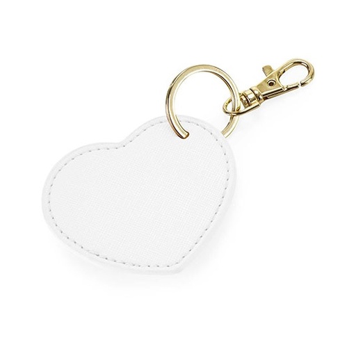 Brelok Serce Poliuretan Saffiano BG746 - Soft White