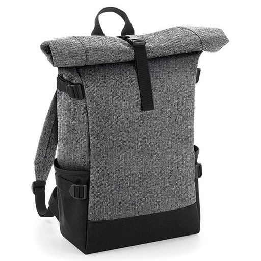 Plecak roll-top Poliester 600D BG858 - Grey Marl & Black