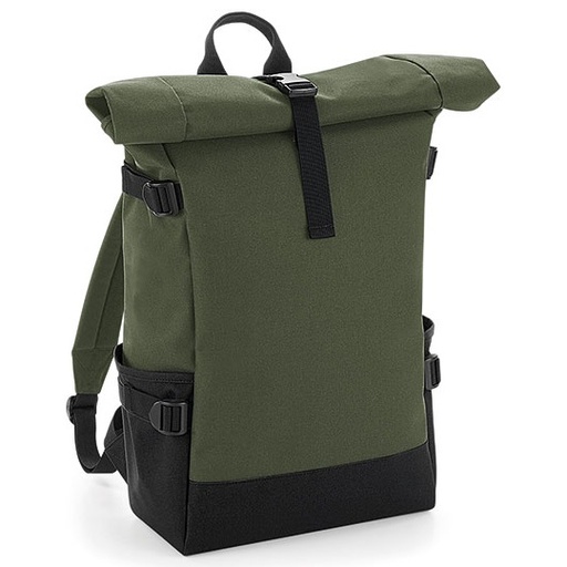 Plecak roll-top BG858 - Olive Green & Black