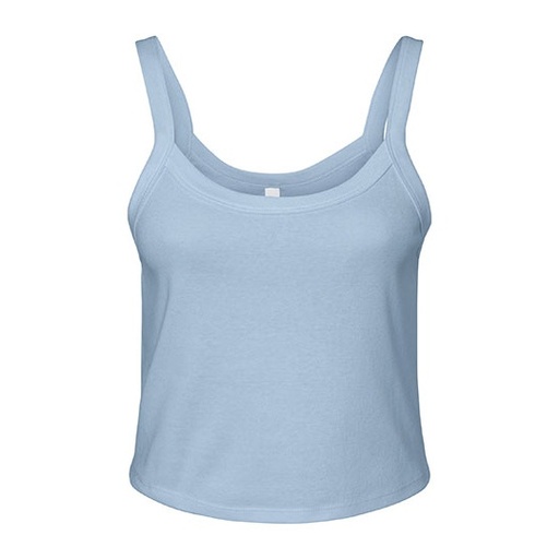 Top prążkowany slim na ramiączkach BL1012 - Solid Baby Blue Blend