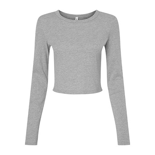 Dopasowany crop top BL1501 - Athletic Heather