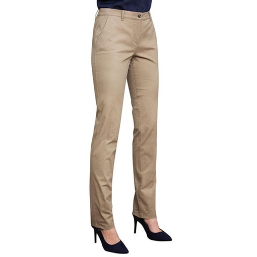 Spodnie chino damskie slim BR501 - Beige