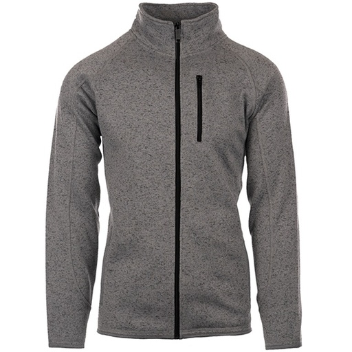 Męska bluza polarowa na zamek BU3901 - Heather Charcoal