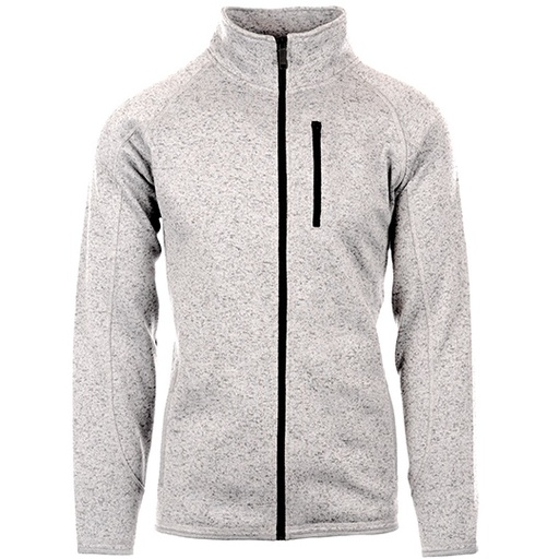 Męska bluza polarowa na zamek BU3901 - Heather Grey