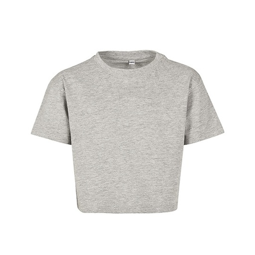 T-shirt Dziewczecy Krotki Bawelniany BY114 - Heather Grey