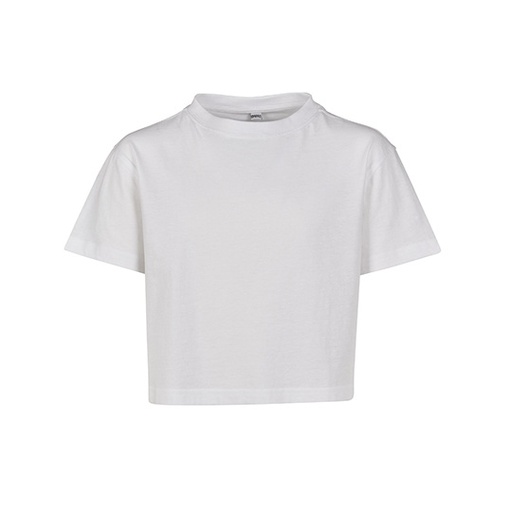 T-shirt Dziewczecy Krotki Bawelniany BY114 - White