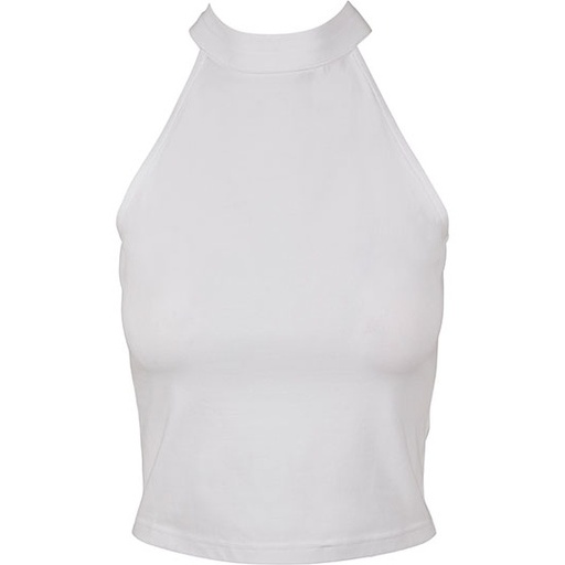 Krotki top damski ze stojka BY134 - White