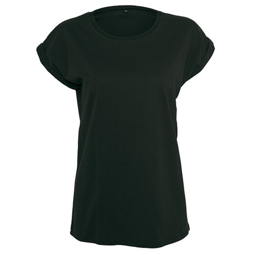 Damski T-shirt Slim BY138 - Black