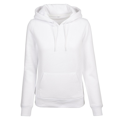 Bluza z kapturem Damska Slim Bawelna Organiczna BY139 - White