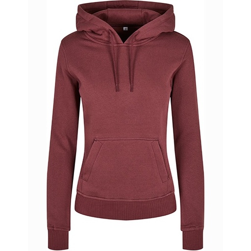 Bluza z kapturem Damska Slim Bawelna Organiczna BY139 - Cherry