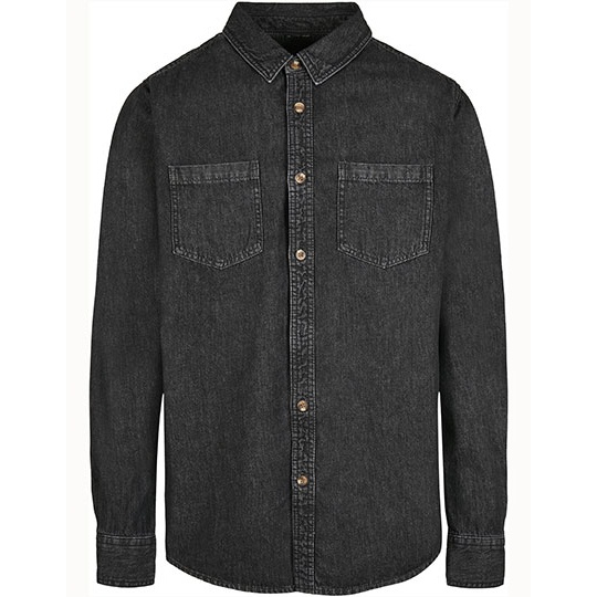 Koszula dzinsowa klasyczna BY152 - Black Washed