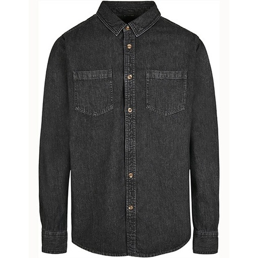 Koszula dzinsowa klasyczna BY152 - Black Washed