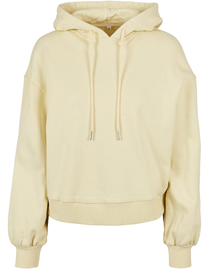 Damska oversize'owa bluza z kapturem BY183 - Soft Yellow