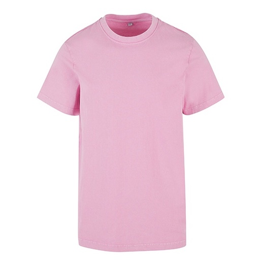 T-shirt Męski Klasyczny Bawełniany Acid Wash BY190 - Soft Pink