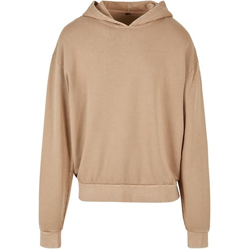 Bluza Oversize Bawełniana Acid Wash BY191 - U. Beige