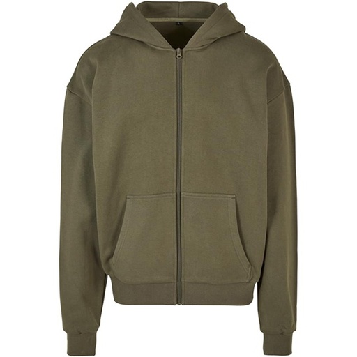 Bluza Oversize Bawelniana Frotte z Kapturem BY192 - Olive
