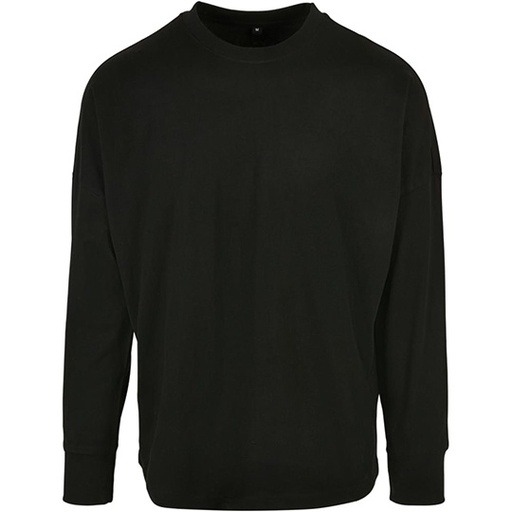 Koszulka z Długim Rękawem Oversize Bawełniana BY198 - Black