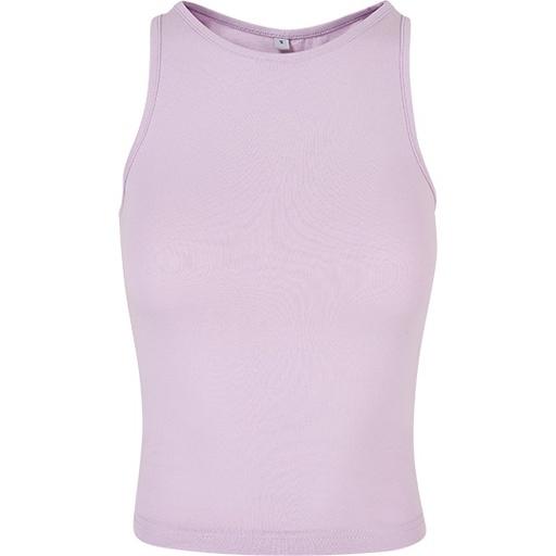 Damski Top Krotki Slim Fit Racerback Bawelna Elastan BY208 - Lilac