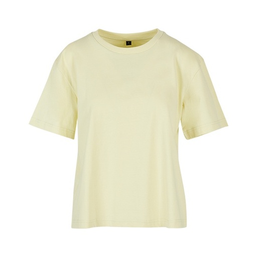 T-shirt Damski Oversize Bawelniany BY211 - Soft Yellow