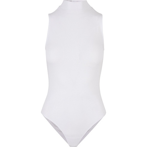 Body Damskie Slim Bawelniane z Golfem BY235 - White