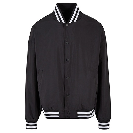 Lekka kurtka college oversize BY259 - Black