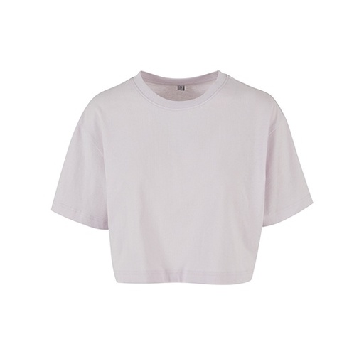Damski T-shirt Krótki Oversize BY264 - Soft Lilac
