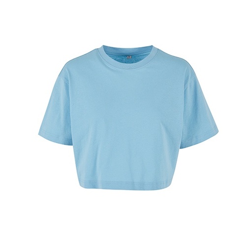 Damski T-shirt Krótki Oversize BY264 - Baltic Blue