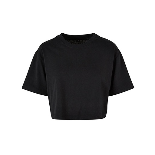 T-shirt Damski Krótki Oversize Bawełniany BY264 - Black