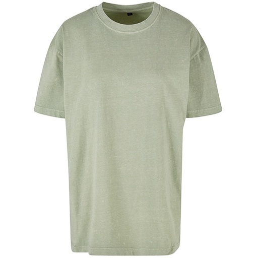 Damski T-shirt oversize BY270 - Soft Salvia
