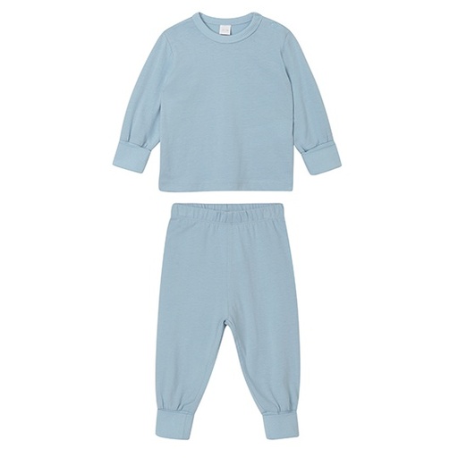 Piżama Dziecięca Komplet Bawełna Organiczna BZ67 - Dusty Blue