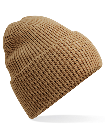 Oversize'owa czapka beanie z mankietem  - Biscuit