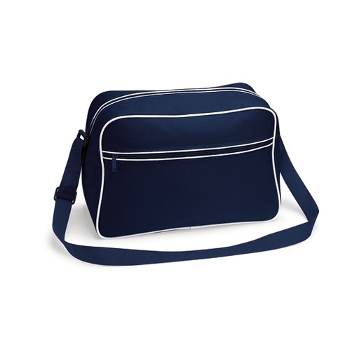 [BG14-1000030179] Torba na ramię retro BG14 - French Navy & White