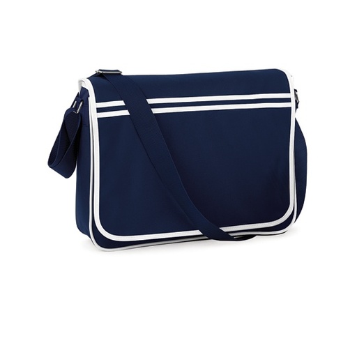 [BG71-1000030609] Torba listonoszka retro BG71 - French Navy & White