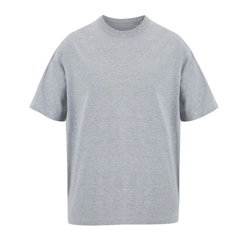 BOXY MEN T-SHIRT OVERSIZE - jasnoszary melanż
