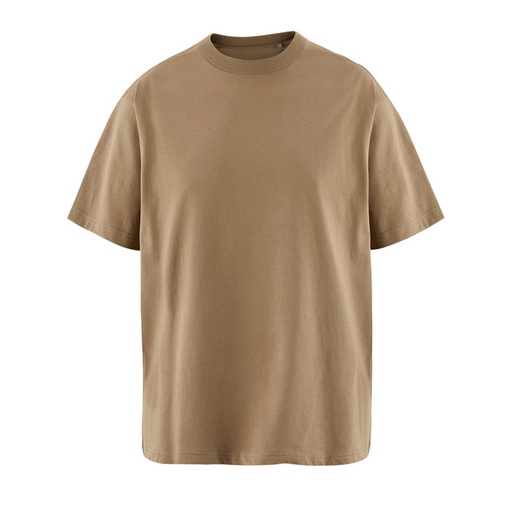 BOXY MEN T-SHIRT OVERSIZE - umber