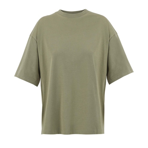 BOXY WOMEN T-SHIRT OVERSIZE - khaki