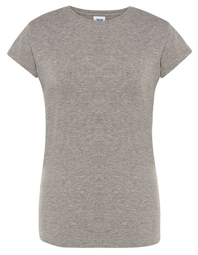 WYPRZEDAŻOWY Damski T-shirt Slim JHK240 - Grey Melange