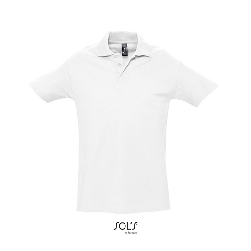 WYPRZEDAŻOWY Koszulka Polo Klasyczna Bawelniana Pika L562 - White