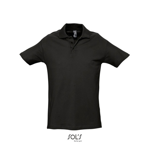 WYPRZEDAŻOWY Koszulka Polo Klasyczna Bawelniana Pika L562 - Black