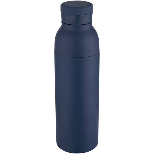 Illuminate butelka termiczna o pojemności 650 ml z podwójnymi ściankami, wykonana ze stali nierdzewnej z recyklingu z certyfi 100838 - Granatowy