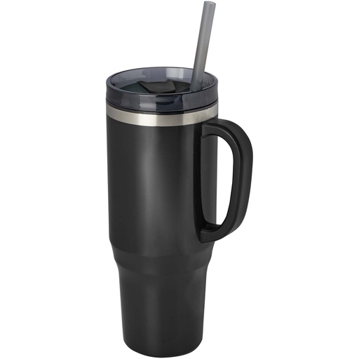 Melbourne kubek ze słomką z certyfikatem RCS 1200 ml 100801 - Czarny