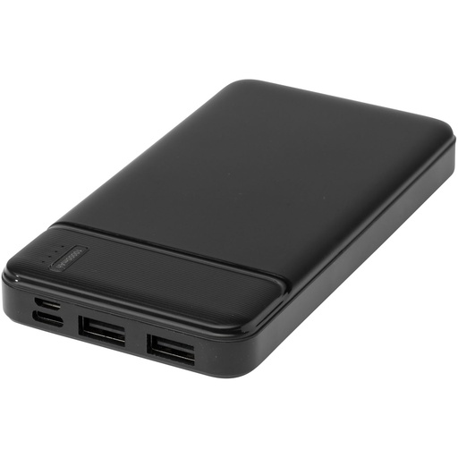 Loop powerbank o pojemności 10 000 mAh z tworzyw sztucznych pochodzących z recyklingu 124321 - Czarny